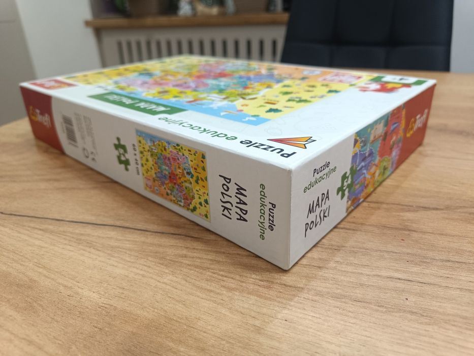 Puzzle edukacyjne Mapa Polski Trefl, wiek 4+, 54 części