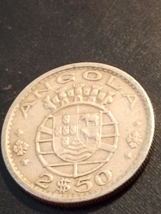 Moeda 2,5 escudos - Angola 1969 - Cupro Niquel - Soberba
