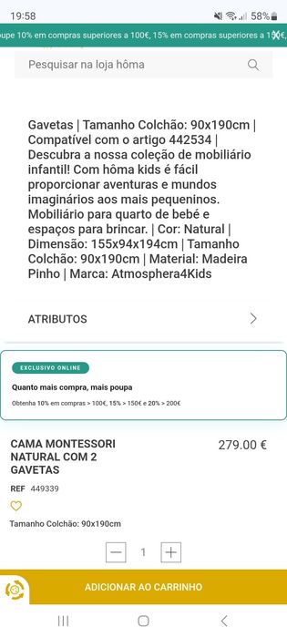 Vendo 2 camas montessori (criança)90x190