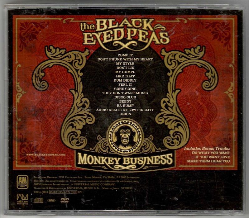 Black Eyed Peas - Monkey Business [CD+DVD] JAPAN