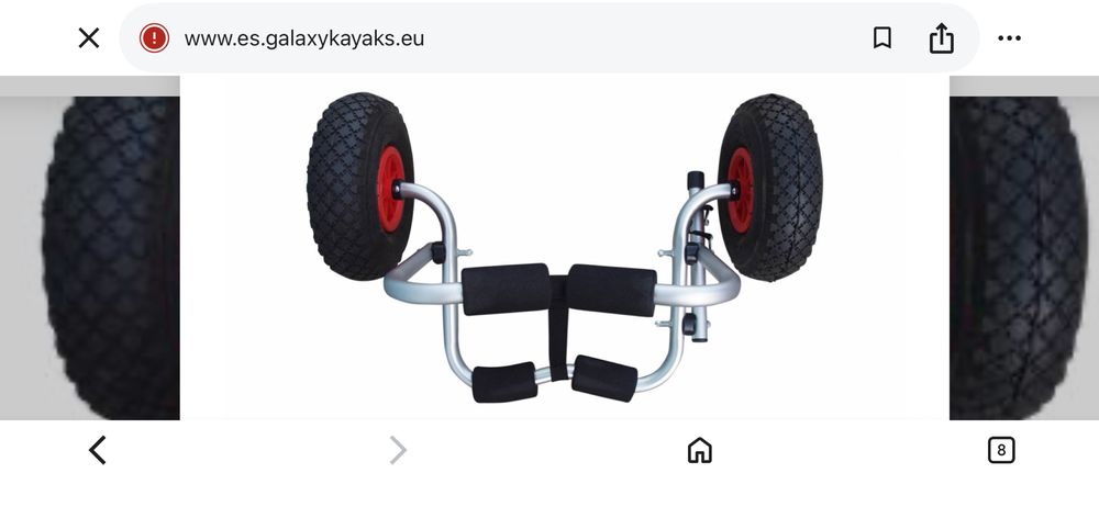 Carrinho de transporte para kayak
