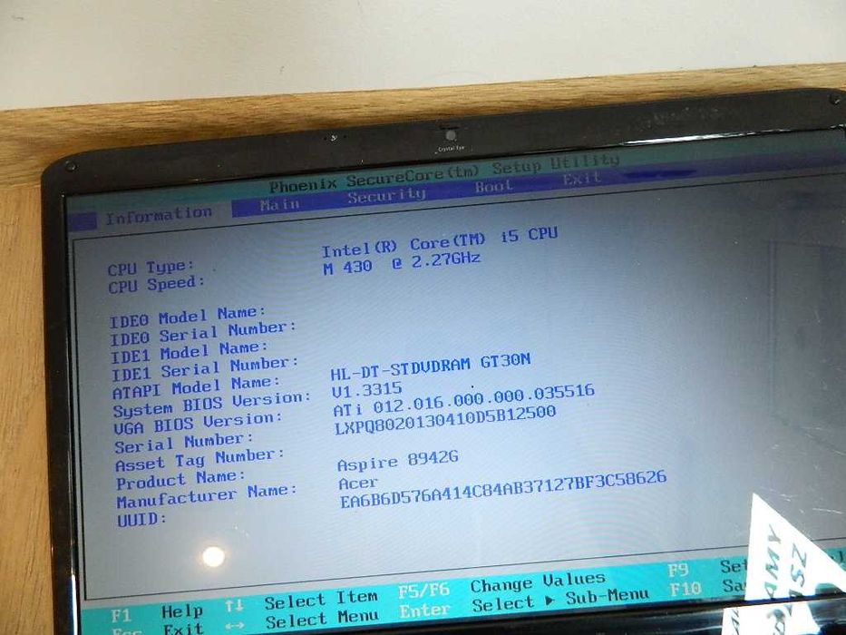 Acer Aspire 8942G Core i5-430 4GB DDR3