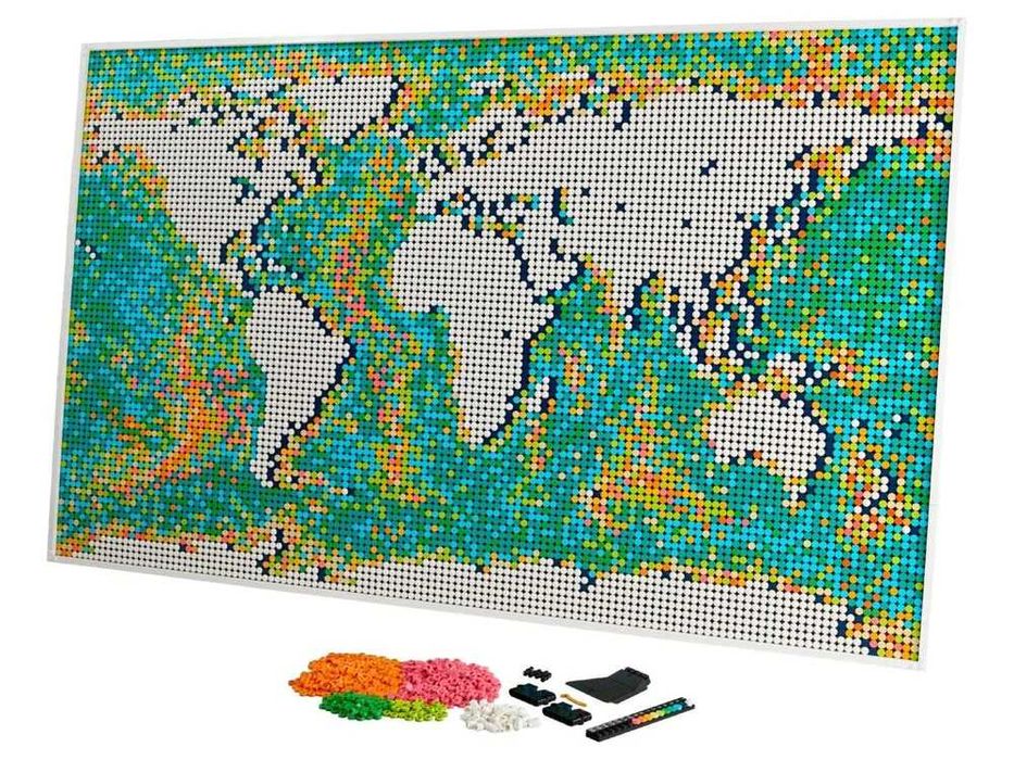 1 в 1 як LEGO Мапа світу (31203), 104х65 см, 11695 деталей