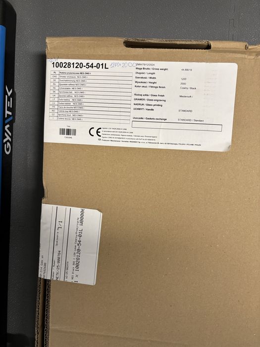 NOWE Drzwi prysznicowe Radaway Nes DWS 120 czarny mat | Master-Soft | OD RĘKI Gdańsk