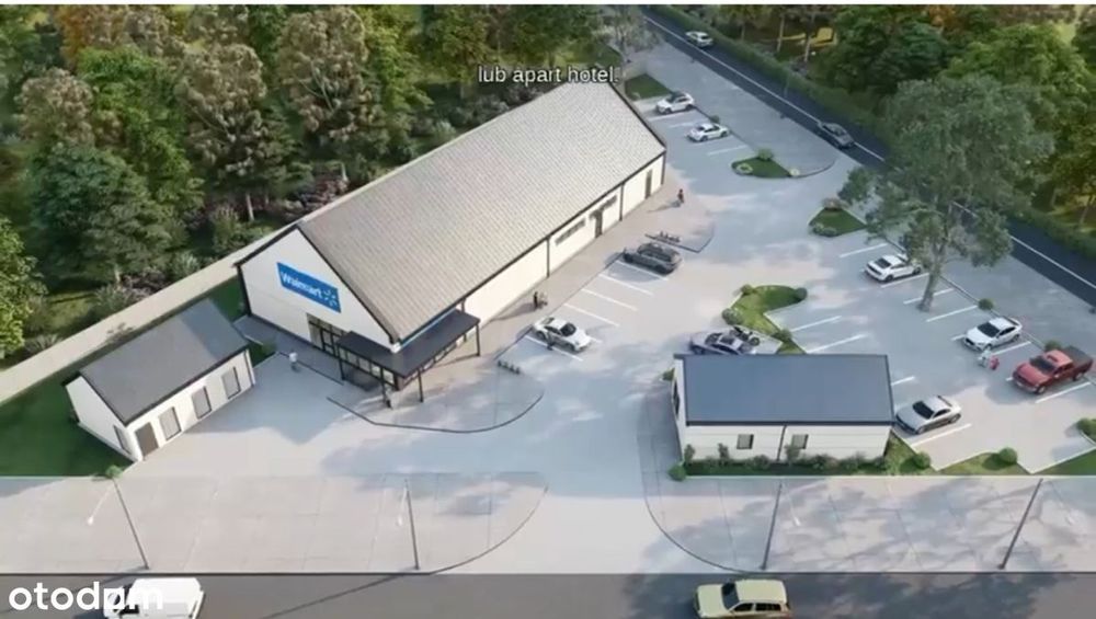 Działka 37ar pozwolenie na budowę marketu/sklepu. Bezpośrednio
