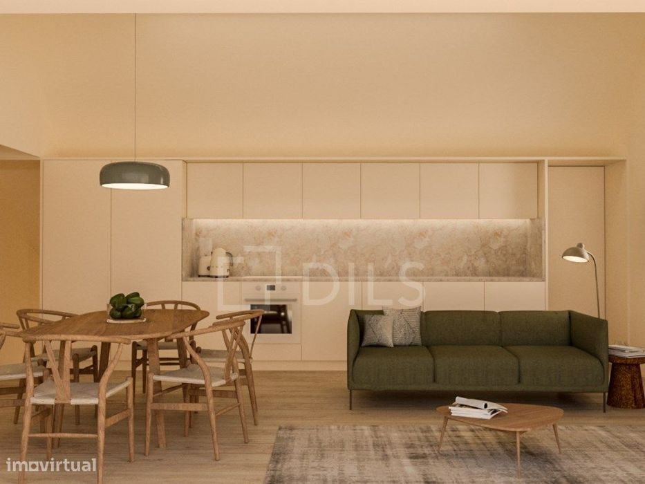 Apartamento T3 duplex, a estrear, com varanda em Campo de Ourique
