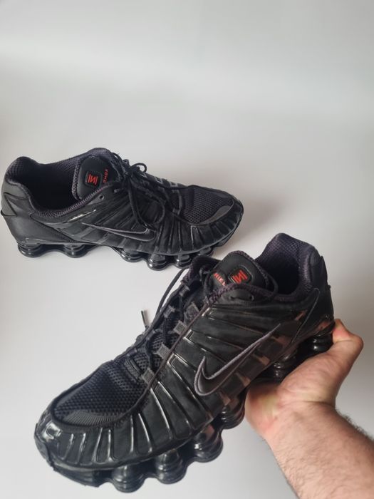 Oryginalne Bity Nike Shox TL Czarne Rozmiar 45.5