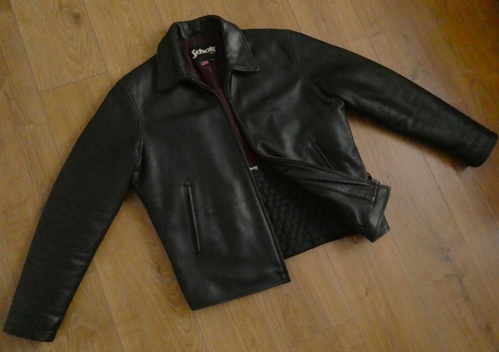 Kurtka skórzana męska SCHOTT skóra PILOTKA biker L/XL