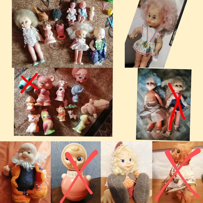 Іграшки СССР гном, ляльки, резиняні, пупси