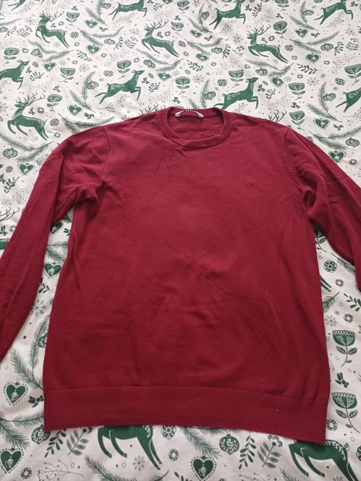 Bordowy sweter męski