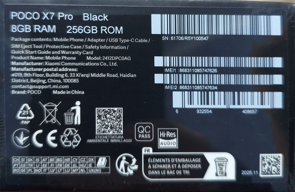 Poco X7 PRO 8*256NFC Adapter 90W Global Version NEW чохол в подарок