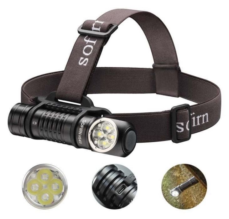 Налобний ліхтар Sofirn HS41 з АКБ 21700 usb type-c QC2.0