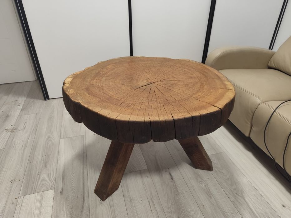 Stół z plastra dębu średnica 93cm