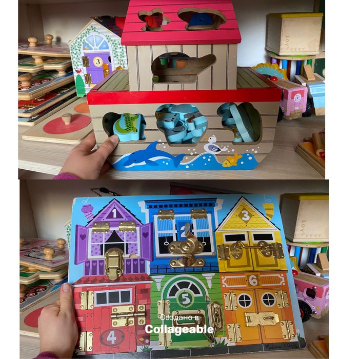 Деревʼяні розвиваючі іграшки від Melissa & Doug