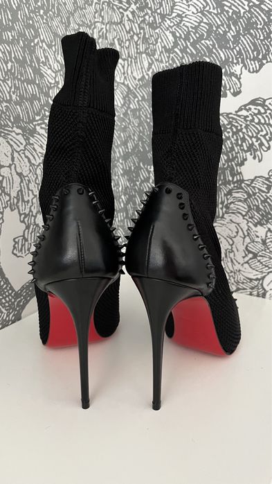 Christian Louboutin skarpetkowe botki z kolcami 38 Dovi Dora 100