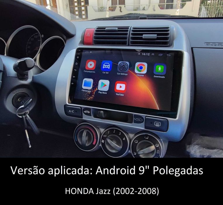 (NOVO) Rádio 2DIN • HONDA Jazz (2002 a 2013) • Android GPS [4+64GB]