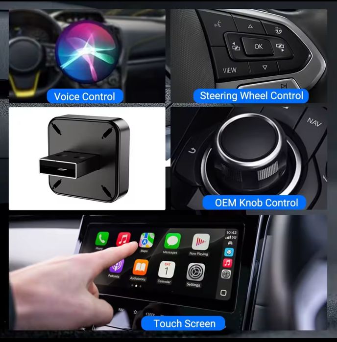 Найкращий Бездротовий адаптер CarPlay & Android Auto (XUDA)