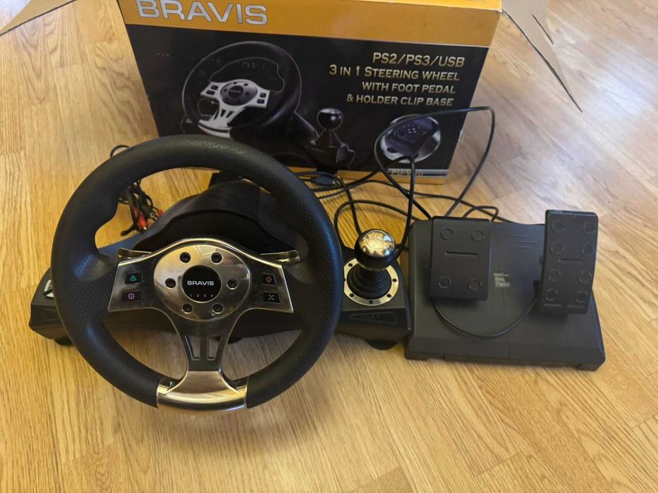 Продам Bravis PU-V66 кермо з педалями ігровий маніпулятор руль