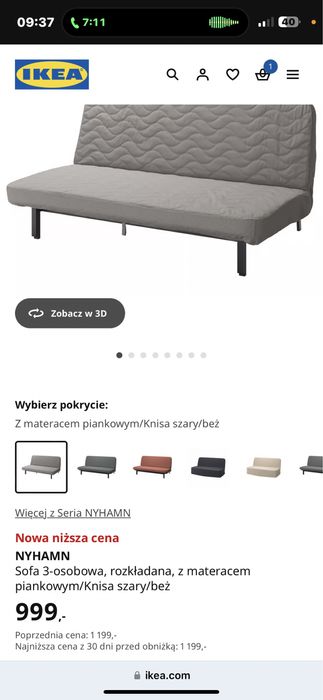 Sofa rozkladana IKEA