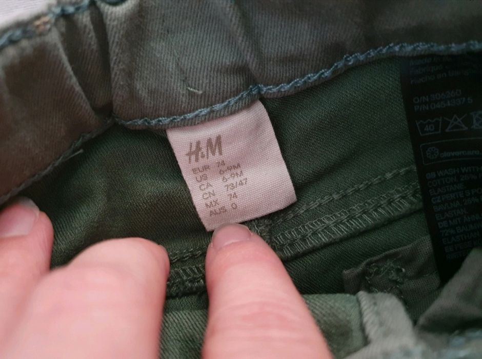 Spodnie rurki khaki H&m