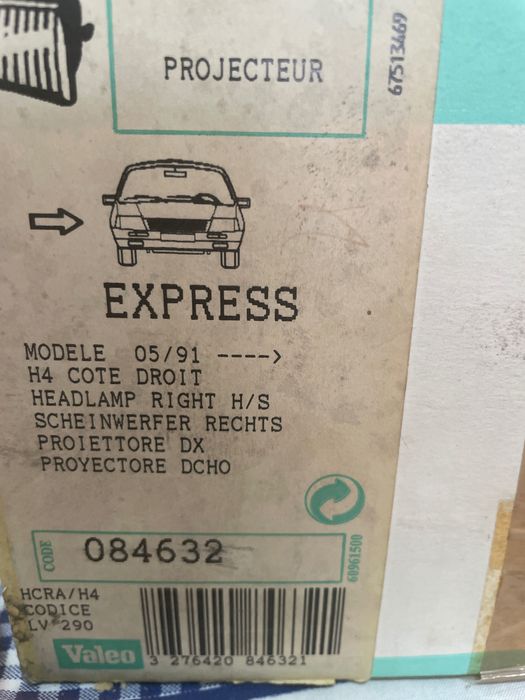 Faróis de Renault Express 1993