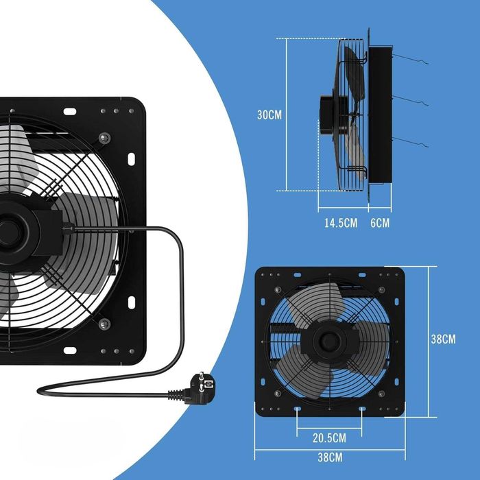 Wentylator Przemysłowy Ścienny Aygrochy 300mm 1520m³/h 56W