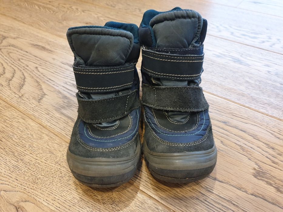 Skórzane śniegowce kozaczki Primigi 29, Gore-Tex, granatowe