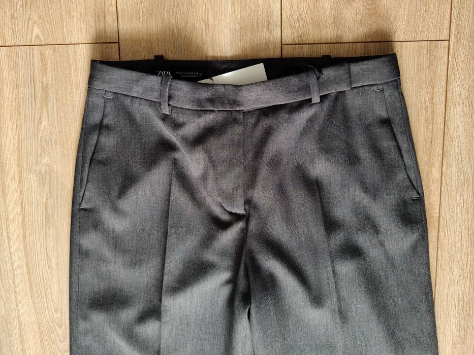 Zara klasyczne szare spodnie szerokie. XS nowe