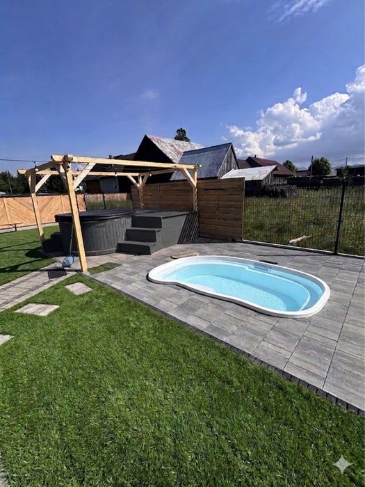 Domek z jacuzzi  14 osób | 5 Sypialni | GORĄCA BALIA | Basen letni