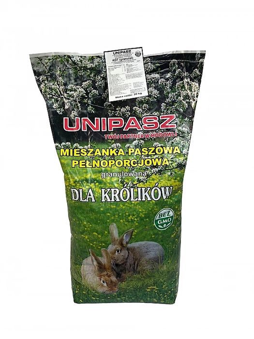 Pasza karma dla królika KRÓLIK JUNIOR 20kg UNIPASZ