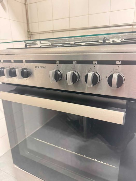 Fogão Telefac 60 cm: Gás Natural + Forno Elétrico | Como Novo