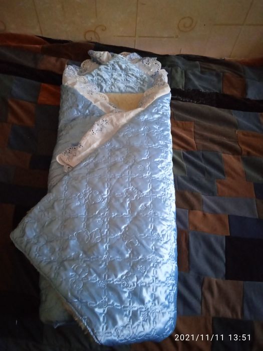 Зимний конверт на выписку
