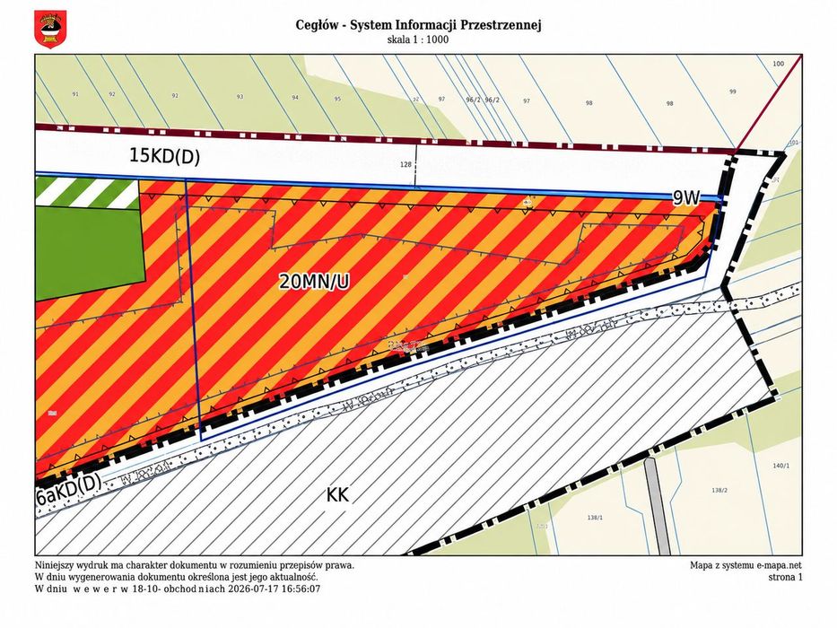Działka inwestycyjna 1,06 ha z MPZP – Cegłów, pow. miński