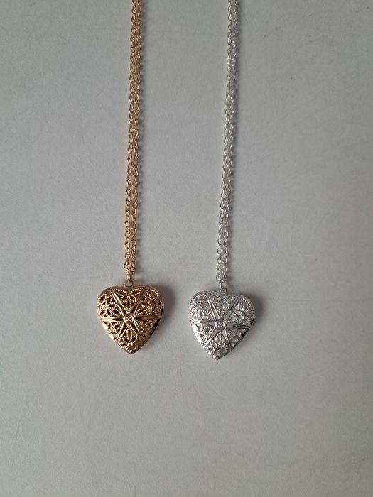 Naszyjnik serce naszyjnik na zdjęcie srebrny naszyjnik złoty naszyjnik