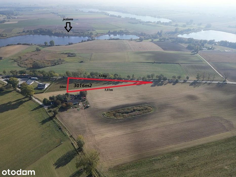 Duża działka 3016m2 pod budowę domu piękna okolica w otoczeniu jezior