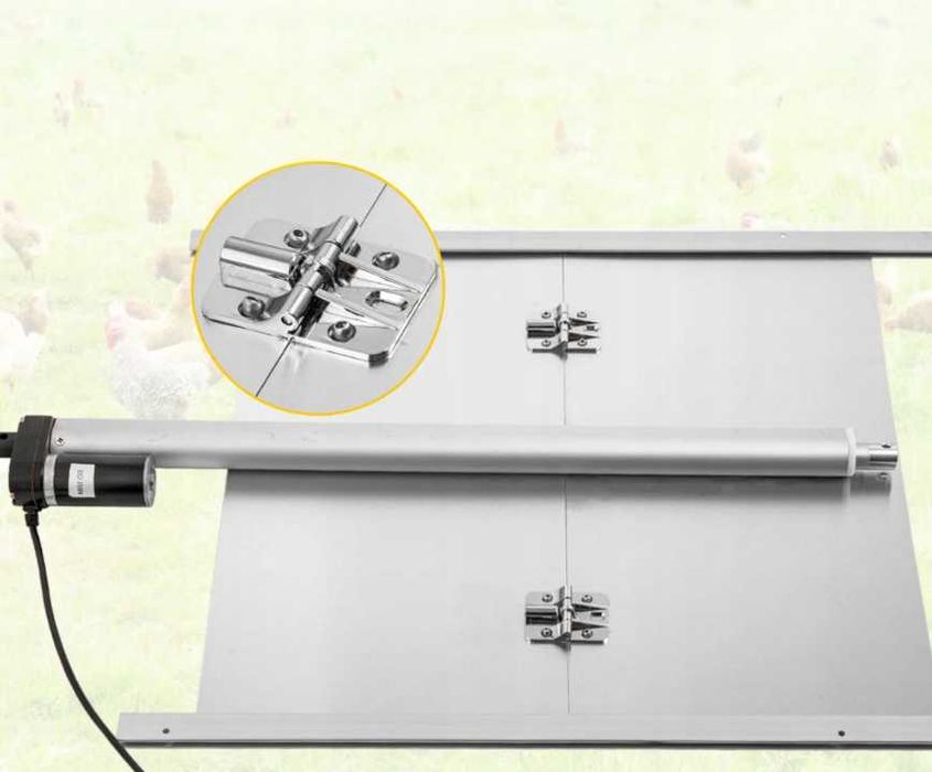 Automatyczne drzwi do kurnika 12v 30x30cm timer czujnik pilot
