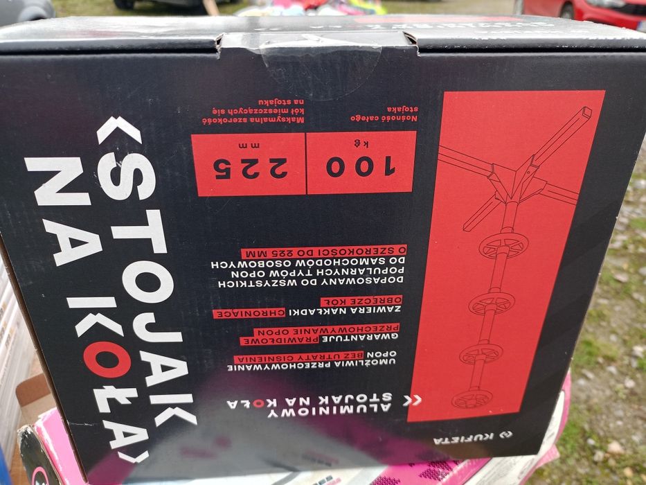 Aluminiowy stojak na koła