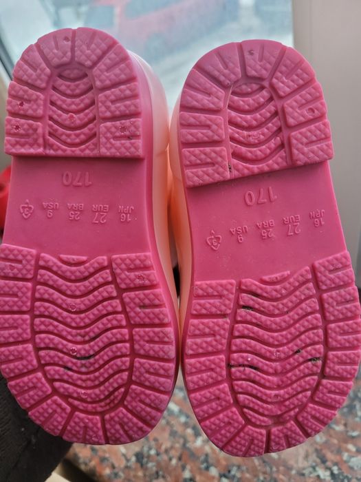 Резинові чобітки для дівчинки 27 розмір