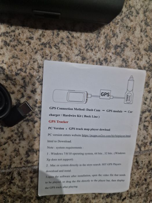 Câmara de tablier (dash cam) com GPS localização do veículo