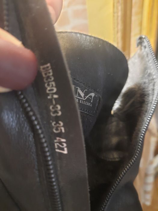 Класичні елегантні зимові шкіряні чоботи