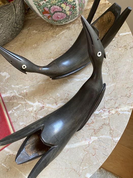 2 Passaros em madeira para decoracao, pecas unicas/Excelente Qualidade