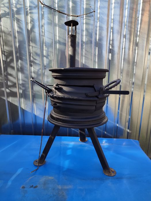 Solidny Piecyk kominek ogrodowy czarny