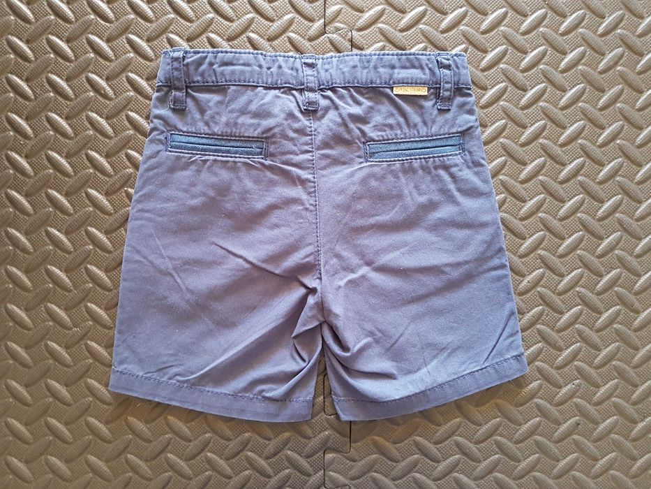 Calções chino em algodão, Sfera, azuis, 18 meses