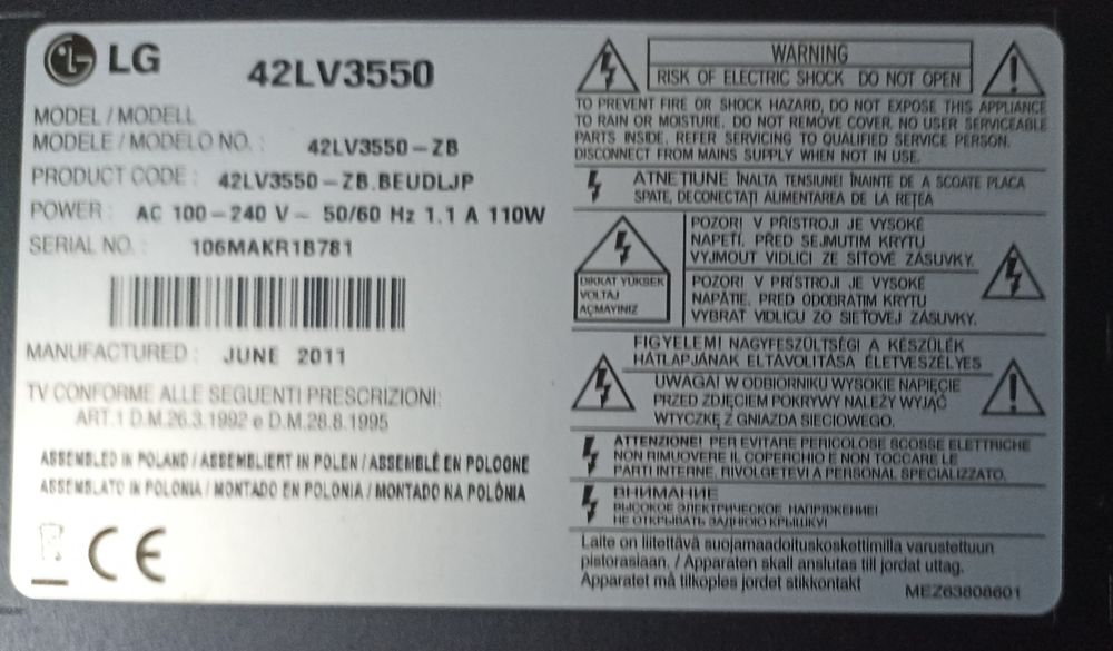 TV LG 42 polegadas