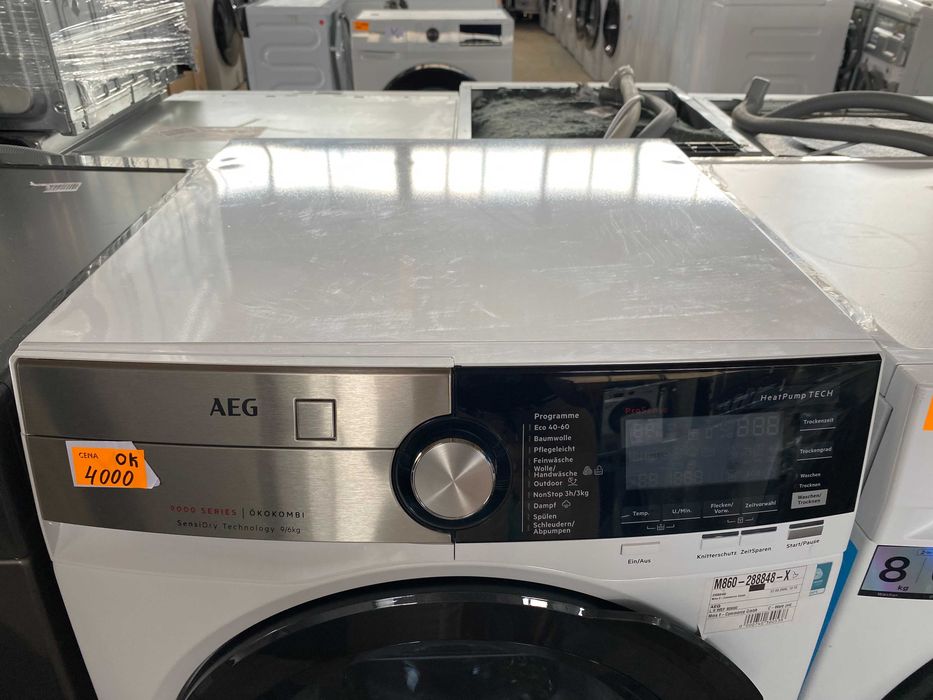 Nowa AEG  pralko-suszarka z pompą ciepła 9/6 kg Seria 9000  SensiDry