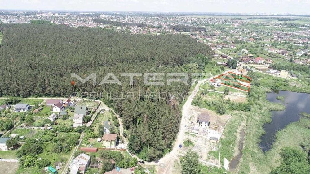 Тарасівка Продаж ділянки 12-36 соток з виходом до озера  Green Hills