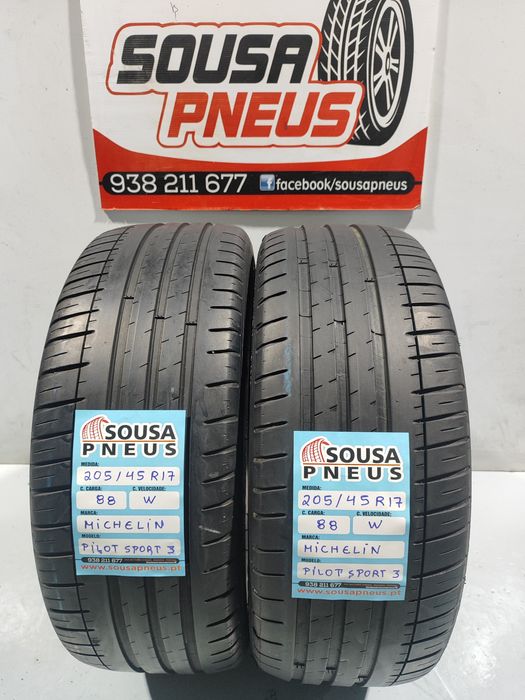 2 pneus semi novos 205-45R17 Michelin - Oferta dos portes