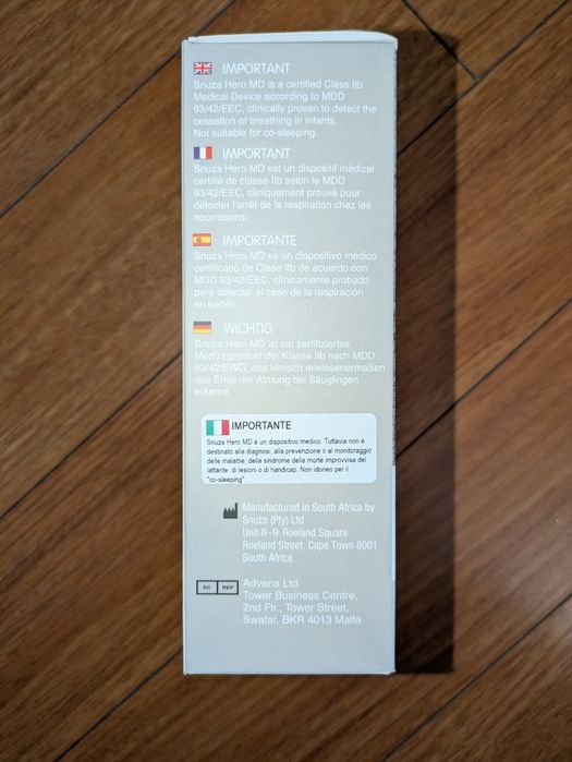 Snuza hero - monitor sono para respiração bebé que rola - pediatria