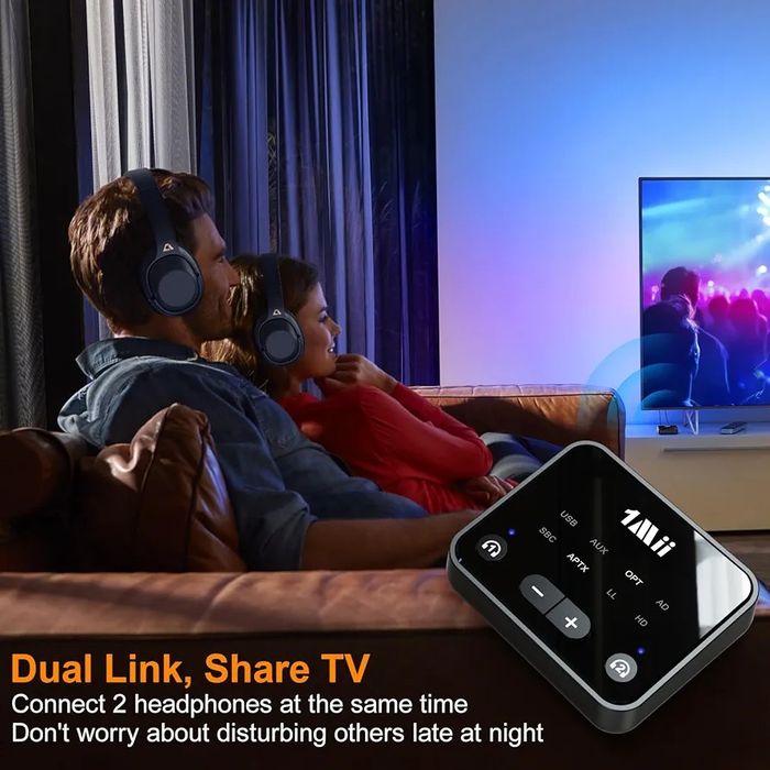 1Mii-BO6T6 Transmissor Bluetooth 5.3 para TV para fones de ouvido sem
