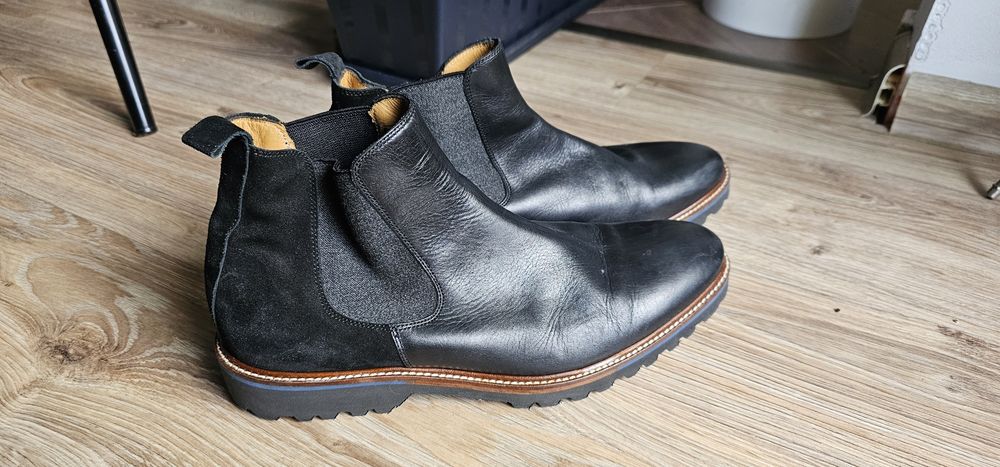 Skórzane Sztylbety męskie Pertini rozmiar 43 wkładka 28cm